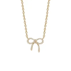 Diamond Bow Necklace