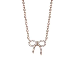 Diamond Bow Necklace