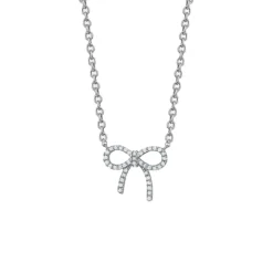 Diamond Bow Necklace