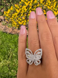 Diamond Butterfly Ring