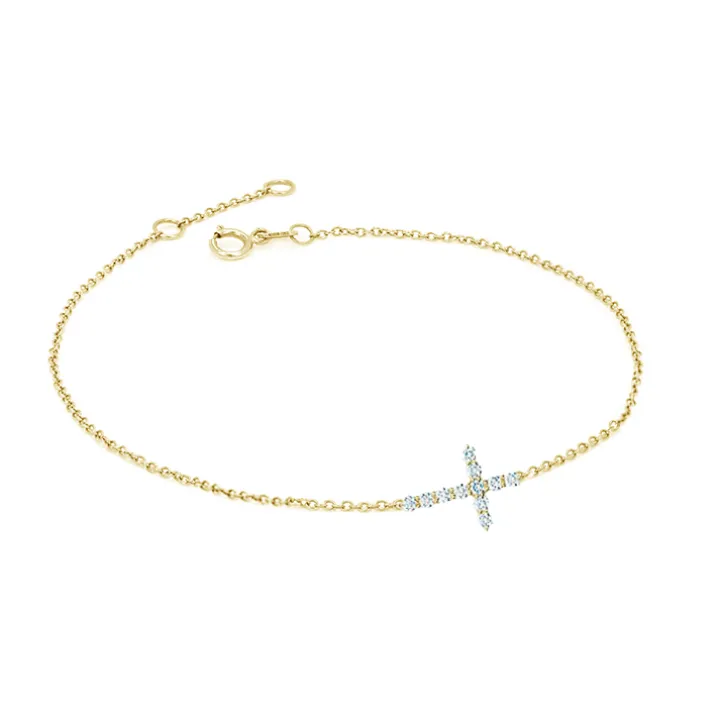 Diamond Cross Bracelet