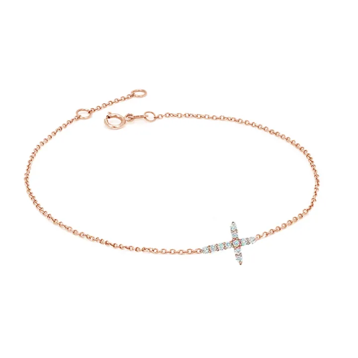 Diamond Cross Bracelet
