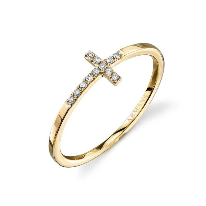 Diamond Cross Ring