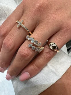 Diamond Cross Ring