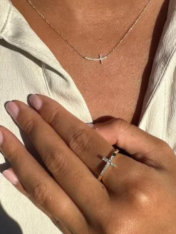 Diamond Cross Ring