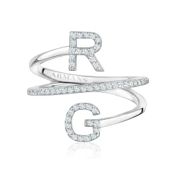 Diamond Doublet Initial Spiral Ring
