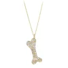 Diamond Encrusted Dog Bone Pendant