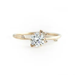 Diamond Flame Engagement Ring