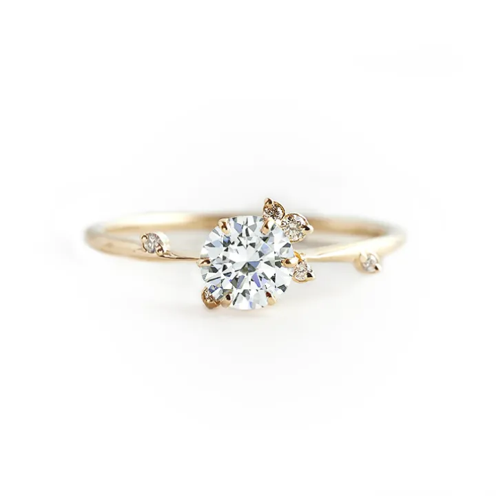 Diamond Flame Engagement Ring