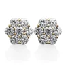 Diamond Flower Cluster Studs