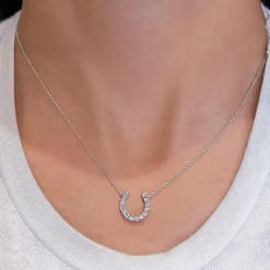 Diamond Horseshoe Necklace