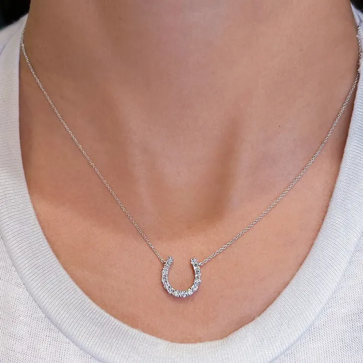 Diamond Horseshoe Necklace