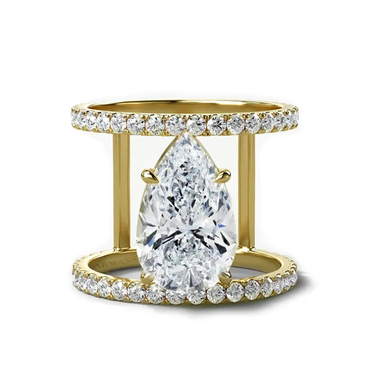 Diamond Hourglass Engagement Ring