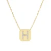 Diamond Initial Disc Necklace