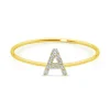 Diamond Initial Ring