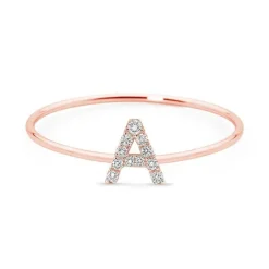 Diamond Initial Ring