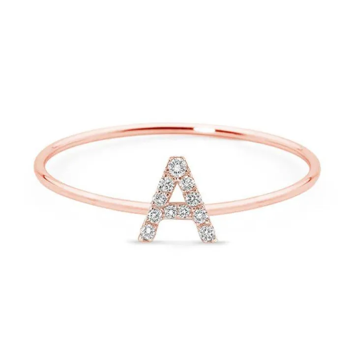Diamond Initial Ring