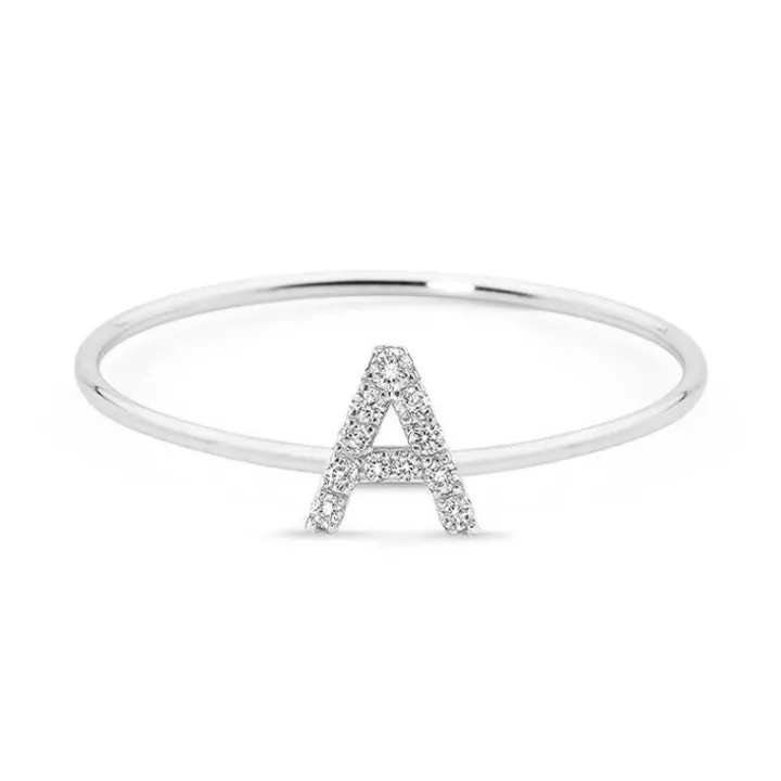 Diamond Initial Ring