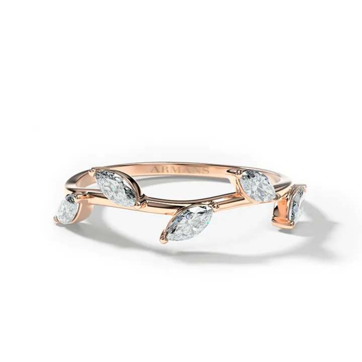 Diamond Leaf Ring