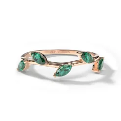 Diamond Leaf Ring