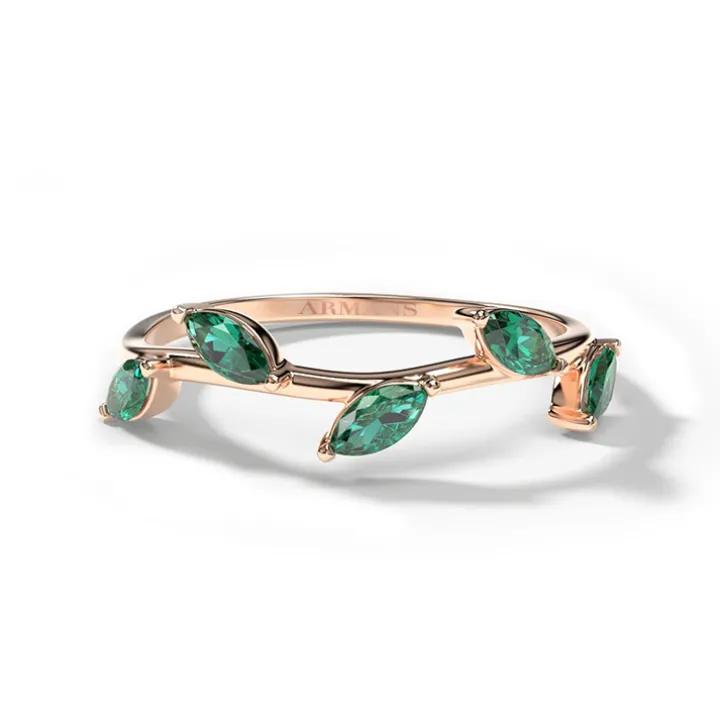 Diamond Leaf Ring