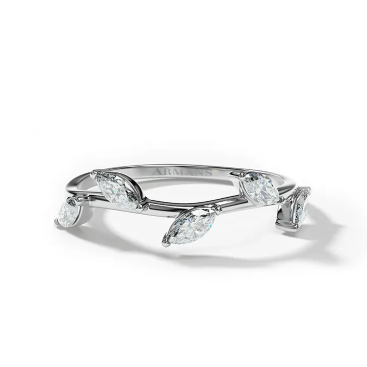 Diamond Leaf Ring