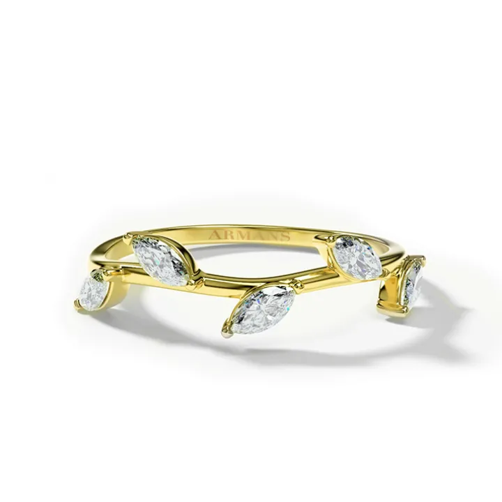 Diamond Leaf Ring