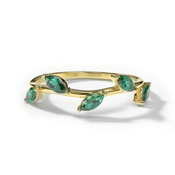 Diamond Leaf Ring