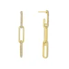Diamond Link Drop Earrings