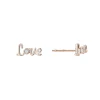 Diamond Love Stud Earrings