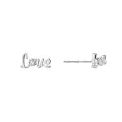 Diamond Love Stud Earrings