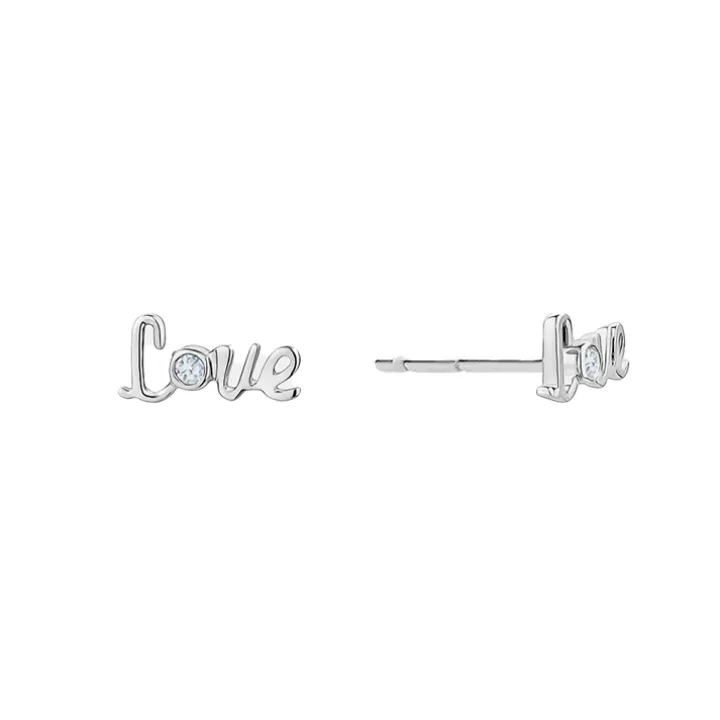 Diamond Love Stud Earrings