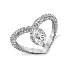 Diamond Marquise Heart Shaped Ring