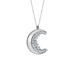 Diamond Moon Necklace