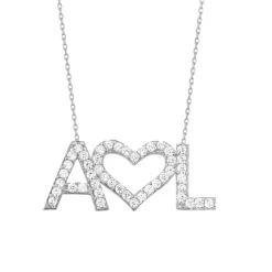 Diamond Multi Initial Heart Necklace