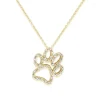 Diamond Paw Print Necklace