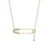 Diamond Safety Pin Pendant