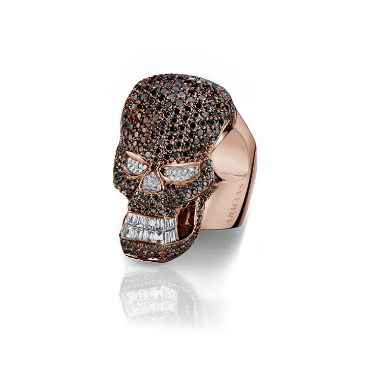 Diamond Skull Ring