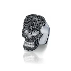 Diamond Skull Ring