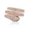 Diamond Spiral Snake Ring