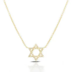 Diamond Star of David Necklace