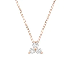 Diamond Trio Cluster Necklace