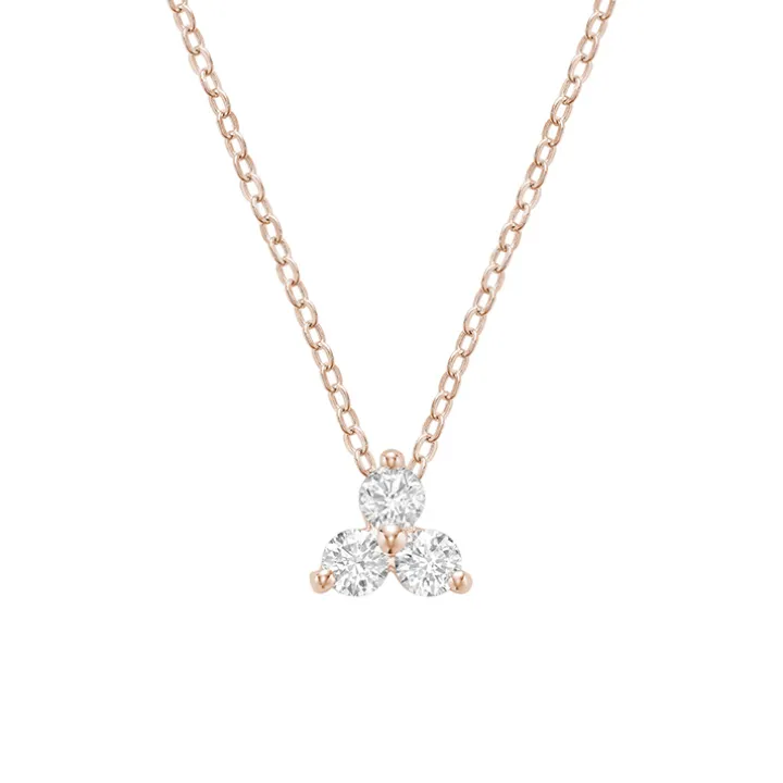Diamond Trio Cluster Necklace