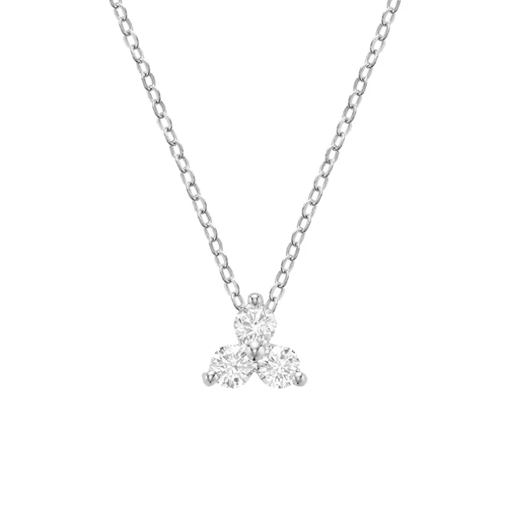 Diamond Trio Cluster Necklace
