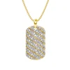 Diamond Wave Dog Tag Necklace