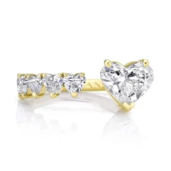 Diamonds Hearts Split Ring
