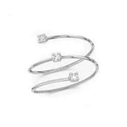 Distant Diamond Spiral Ring