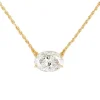 East West Oval Diamond Chain Necklace