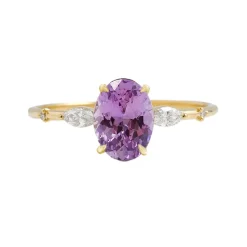Elara Lab Grown Diamond Engagement Ring with Accent Stones