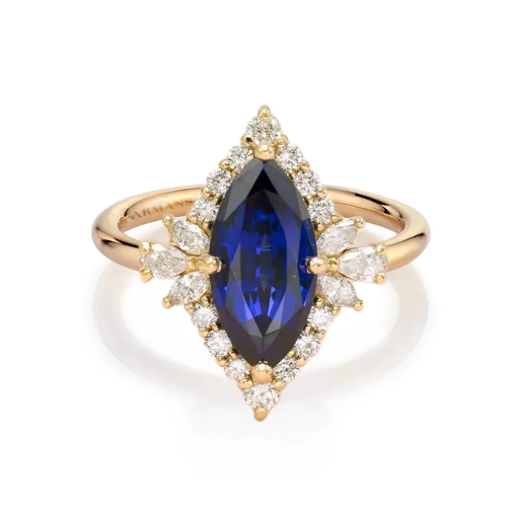 Eloise Blue Sapphire Engagement Ring